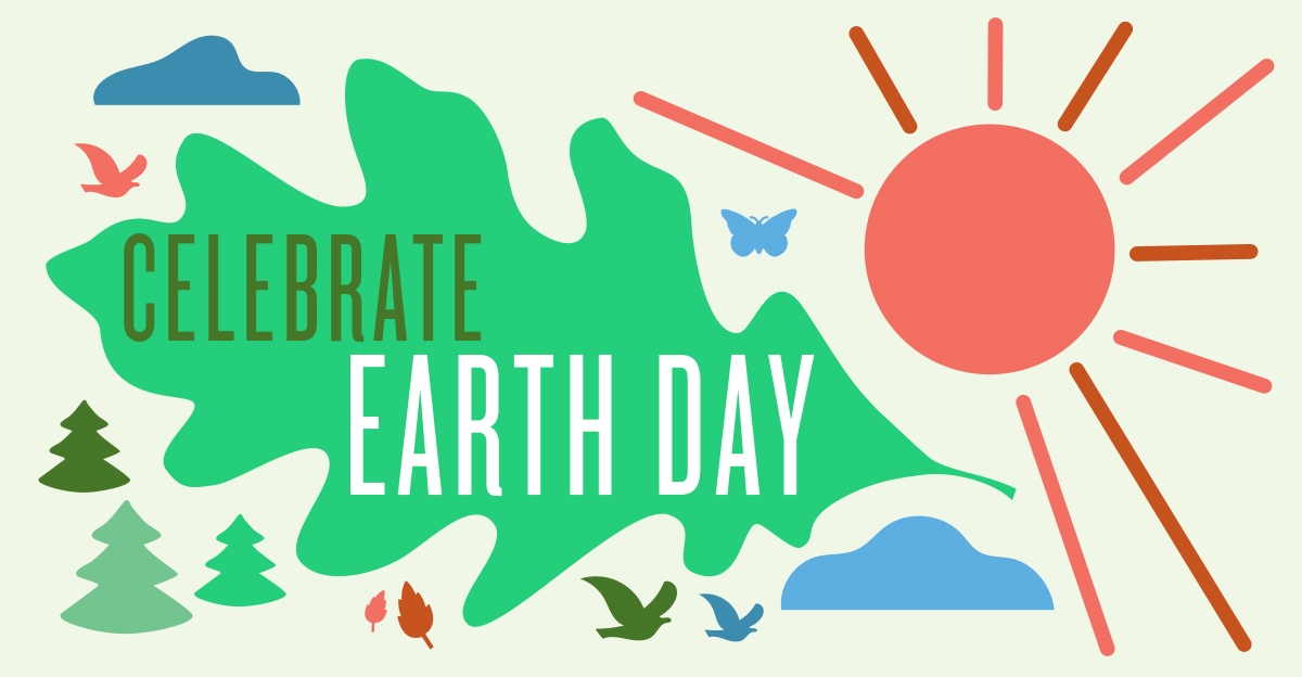 Celebrate earth day planting banner